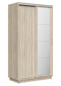 Шкаф-купе SIMPLE Зеркало 1200 кор-Дуб Сонома светлый, фас-Дуб Сонома светлый