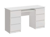 Челси Стол 6 ящиков (Белый глянец холодный, белый)