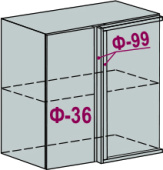 ВУ 700 Каркас верхнего углового шкафа (БЕЛ)