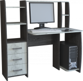 Стол компьютерный КЛ №6/3 Ясень анкор/Дуб крафт белый