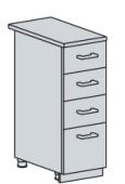 Н 304 Каркас нижнего шкафа с 4 ящ (БЕЛ)