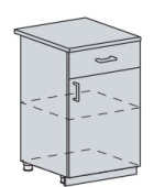 Н 501 Каркас нижнего шкафа с 1 ящ (СЕР)