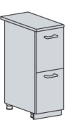 Н 302 Каркас нижнего шкафа 2 ящ (БЕЛ)