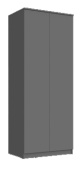 Челси Шкаф 2-х ств платяной (Графит, графит)