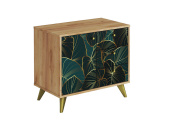 ФЬЮЖН комод КМ-002 кор-Дуб Крафт золотой, ф/п-TROPICAL остатки