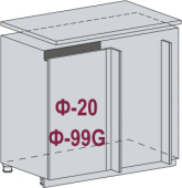НУ 990МG Каркас нижнего углового прямого шкафа (СЕР)