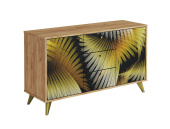 ФЬЮЖН комод КМ-003 кор-Дуб Крафт золотой, ф/п-GOLD FOREST остатки