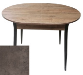 Стол Стиль 1000(1360)*750*750 Цемент тёмный/Опора редуцированная чёрный муар