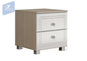 АМЕЛИ тумба прикроватная кор- дуб сонома, фас-глянцевая Белый