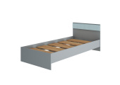 ДЖЕРСИ Кровать КР-003 МДФ 0.9*2.0(комплект) Корпус-Шиншила Серая, Фасад-матовая Скай TS 841-SFT