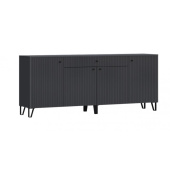 Оливия Комод (Графит/Графит глянец)