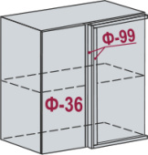 ВУ 700 Каркас верхнего углового шкафа (ДУБ КАЛЬЯРИ)