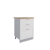 Фасад Квадро Белая кожа СЯ 400