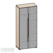 УНА Лофт ШК-2827 Дуб серый-Графит