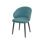 Стул Зефир, Бид 15 бирюза, опора чёрный муар