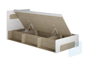 ПАЛЕРМО-3 Ю Кровать с под. мех 0,9м КР-001 Ясень Шимо св/Белый гл.