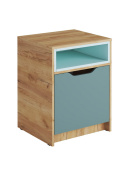 RICH Тумба ТМ-001 кор-Дуб Крафт золотой, фас-Мята/Сумеречно голубой снят