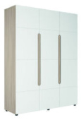ПАЛЕРМО-3 Шкаф 3х ств ШК 042 (Н2300) Ясень шимо св/белый глянец 