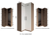 МС Роза Шкаф угловой 1100 Орех Франклин 
