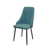 Стул Кора, Бид 15 бирюза, опора чёрный муар
