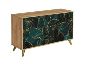 ФЬЮЖН комод КМ-003 кор-Дуб Крафт золотой, ф/п-TROPICAL остатки