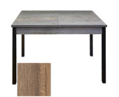 Стол "Денвер" 1100(1400)*750*680 Дуб веллингтон,опора Квадро чёрный муар