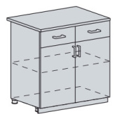 Н 801М Каркас нижнего шкафа с 1 ящ (СЕР)