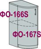 НТ 300S Каркас торцевой тумбы с радиус фасад (БЕЛ) Снят