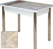 Стол Квинс 800*580(1160)*750 фотопечать Оникс/опора хром снят