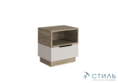 Бохо Тумба прикроватная ТМ-002 кор-Дуб Крафт серый, фас-Кашемир 5981 BS