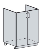 М 600 Каркас нижнего шкафа для мойки (ДУБ КАЛЬЯРИ) остатки