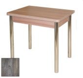 Стол обеденный "Компакт" 800*600 сосна пасадена/опора №2 чёрный муар