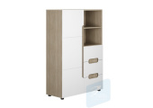 ПАЛЕРМО-3 Ю Шкаф 1х-ств комби ШК-019 Ясень Шимо св/Белый гл. 