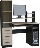 Стол компьютерный КЛ №2.1 Дуб баррик остатки