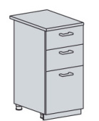 Н 403 Каркас нижнего шкафа с 3 ящиками (СЕР)