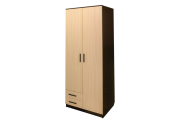 Шкаф расп ПШ-3.9 2х ств 800 дуб Крафт Белый