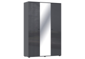 С/Г Оливия Шкаф 3-х ств (Графит/графит глянец)