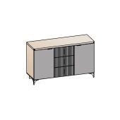 ШЕР КМ-2302 Дуб серый-Айронвуд серебро