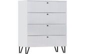 С/Г Оливия Комод 4-ящ (Белый, Белый глянец холодный)