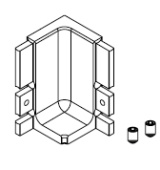 GL001 Угол 90 град. внутренний для профиля L-образного