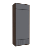 Прихожая "Прага" шкаф 2х ств. Венге/Графит софт