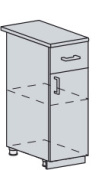 Н 301 Каркас нижнего шкафа 1 ящ (БЕЛ)