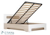 ПАЛЕРМО-3 Кровать с под.мех 1.4м КР-003 Ясень шимо св/белый глянец 