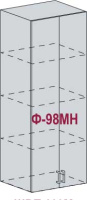 ВП 619М Каркас верхнего шкафа-пенала (Для столешниц 38 мм) (СЕР)