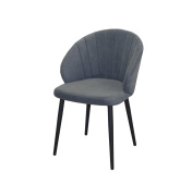 Стул Зефир, Бид 21 серый, опора чёрный муар