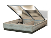 Версаль-2 Кровать КД 2.8 1600 с под. мех Дуб баррик/Ясень анкор/белый