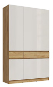 Прихожая Роджина Шкаф 3х ств. (Дуб крафт/Белый глянец)