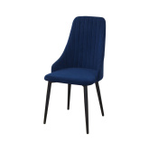 Стул Кора, Бид 36 синий, опора чёрный муар