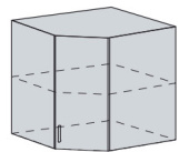 ВУ 590 Каркас верхнего углового шкафа (БЕЛ)