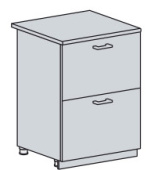 Н 602 Каркас нижнего шкафа с 2 ящ (ДУБ КАЛЬЯРИ)